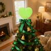Green Heart Tree Topper Soft Plush Heart Tree Topper Stuffed Love Heart with Metal Spring Base for Mini And Large Trees St. Patrick's Day Party