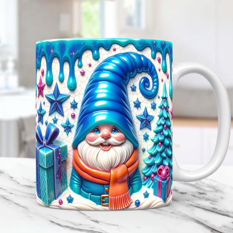 3D Christmas Christmas Ceramic Coffee Maker Cup Tea Cup Gnome Underground Treasure Patron Saint