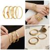18K Gold-Plated Stainless Steel Zircon Clasp Bracelet - European & American Chic Women's Fashion