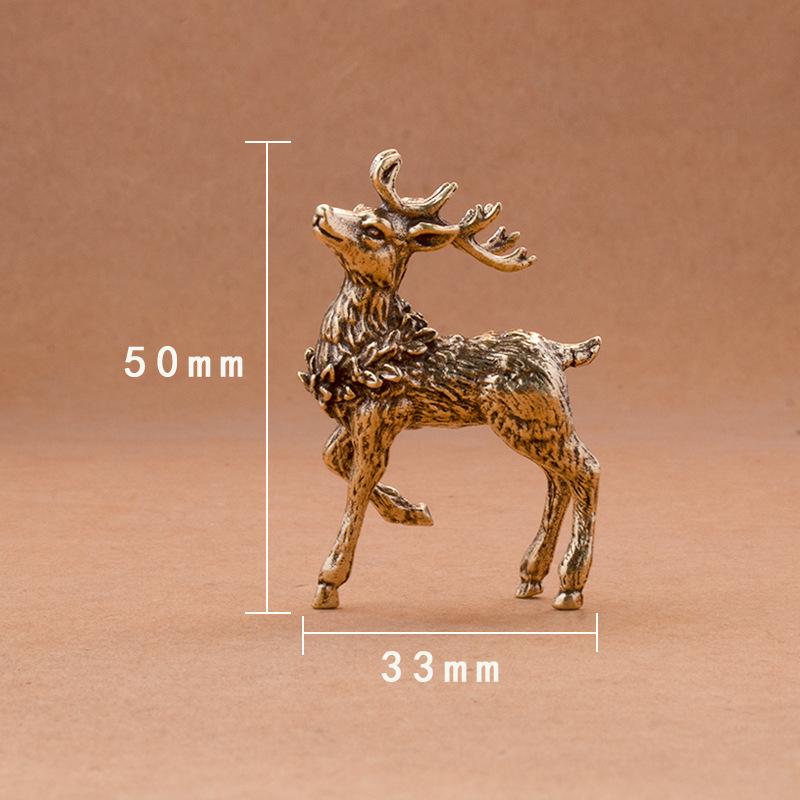 

Орнамент оленя Миниатюрная статуэтка оленя Sika Миниатюрные фигурки Твердые латунные настольные украшения Скульптура оленя Украшения