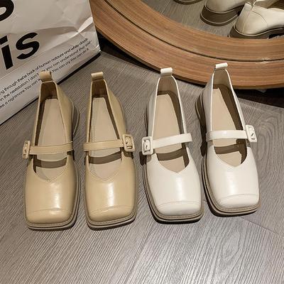 Mary Jane Damenschuhe 2025 Neu Französisch Weiches Leder Japanische Kleine Lederschuhe High Heel Sandalen Abendlicher Wind Flacher Mund t