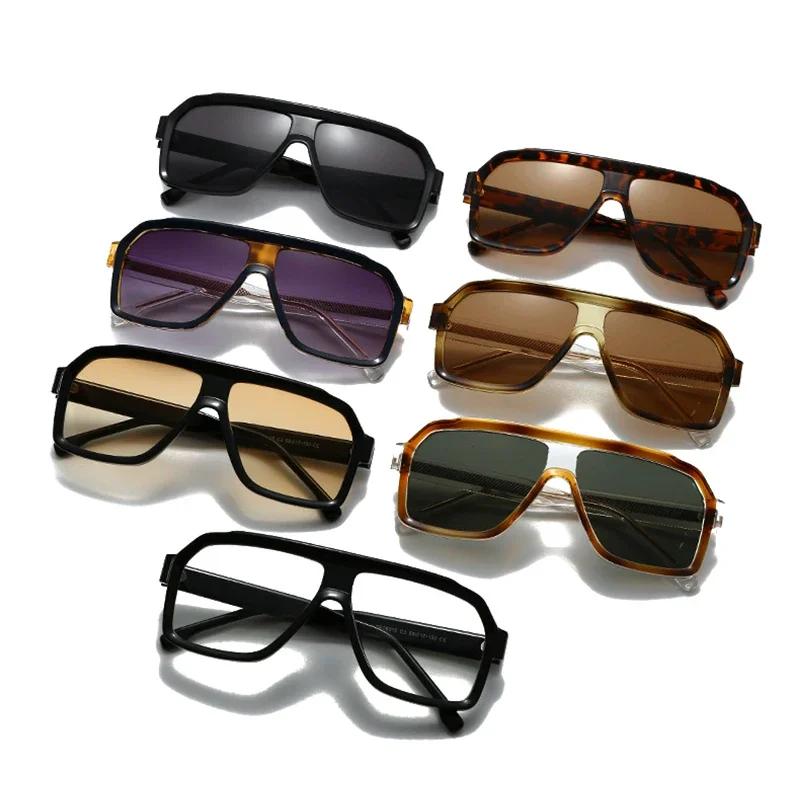 Classic Oversized Square Sunglasses Men  Luxury Brand Trendy Big Frame Goggles Eyewear Stylish Sun Glasses For Ladies Uv400