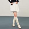 Color Blocking Small Fragrant Style Half Skirt for Women In Spring 2026, Reducing Age, High Waist, Slimming A-line Half Skirt
