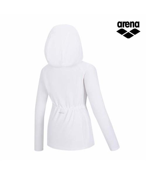 Alena Solargard Women'S Hooded Zip-Up Rash Guard A6Bl1Qr15Wht