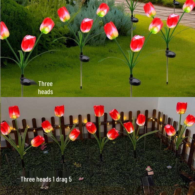 Low Voltage LED Solar Courtyard Light - Super Bright Tulip Stake, Waterproof for Outdoor Atmosphere