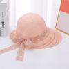 Grass Hat Women's Summer Sunshade Hat Sun Protection Beach Hat Travel Bow Duck Tongue Sun Hat