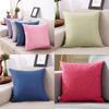 Luxurious Pure Color Cotton Linen Throw Pillow Cover For Home Office Sofa Decor