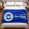 Brighton & Hove Albion Football Printed Flannel Blanket Custom Name Text Soft Warm Throw For Bedroom Holiday Gift