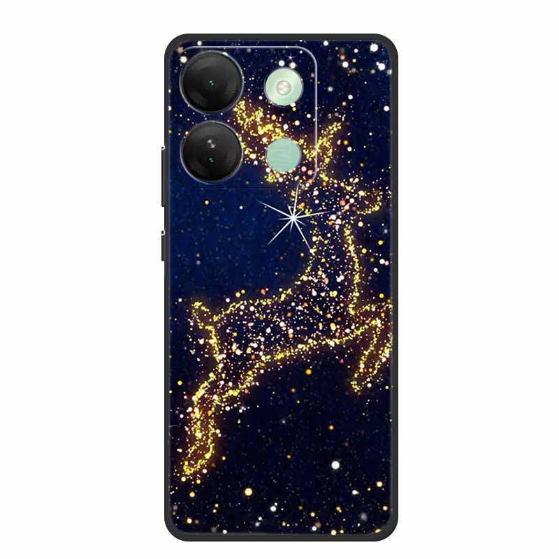 For Infinix Smart 7 HD Christmas Soft Case Silicone TPU Back Cover Phone Cases For Infinix Smart7 Plus X6516 Xmas New Etui Shell