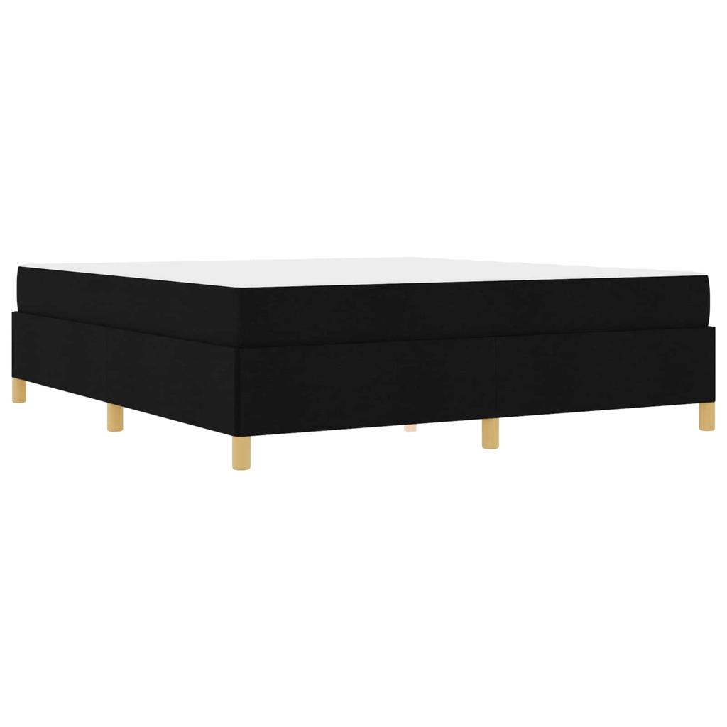 Bed Frame with Mattress Black 180 x 200 cm Fabric