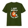 Cute Fox Hug T Shirt I Just Really Like Foxes Ok Funny Design for Lovers Soft Comfortable vintage Washed Top For Everyday Wear
