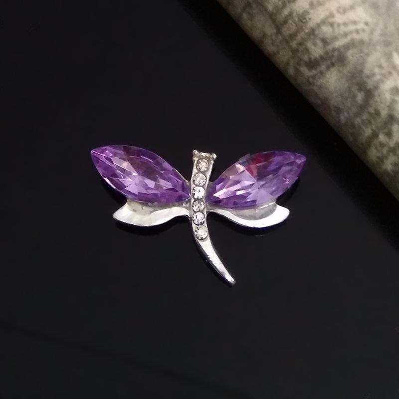 Engood 100Pcs Dragonfly Acryl Rhinestone Buttons Sewing Trim & Embellishments Craft Wedding DIY Buckles Hair Accessories