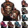 Men's Halloween Graphic Printed Short Sleeve T Shirt Loose Fit Crew Neck Casual Top for Festival Party Streetwear