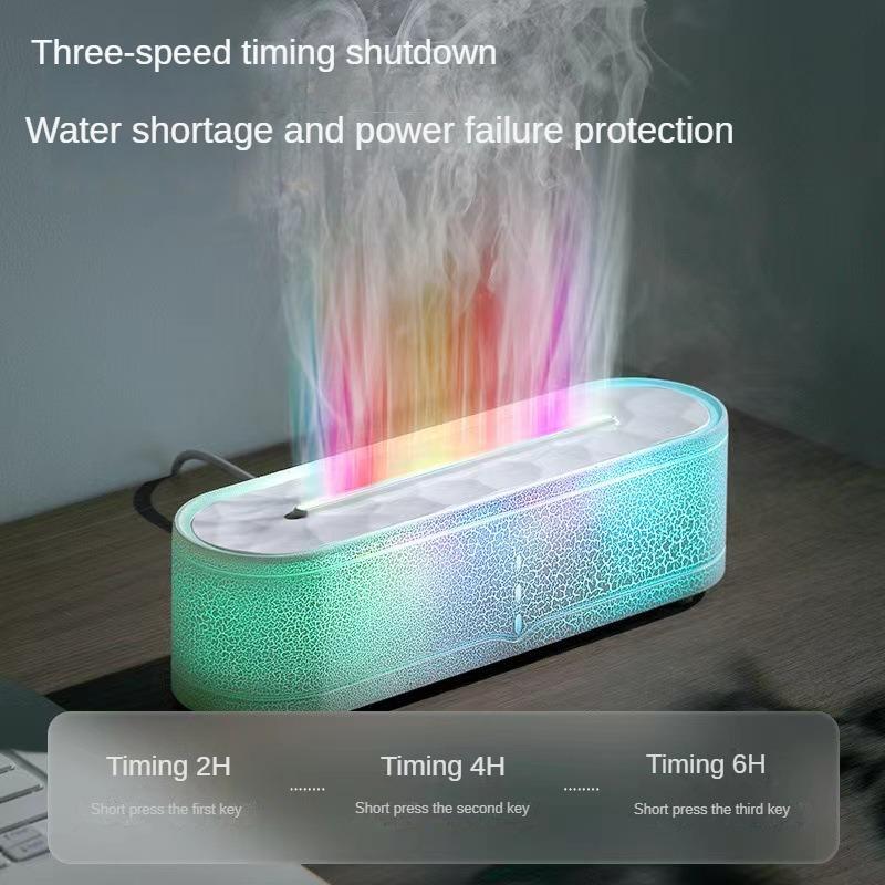 Difuzor de Aromaterapie cu Flacără Simulată de Birou Lampă de Atmosferă Colorată pentru Acasă Umidificare Rapidă Difuzor de Uleiuri Esențiale