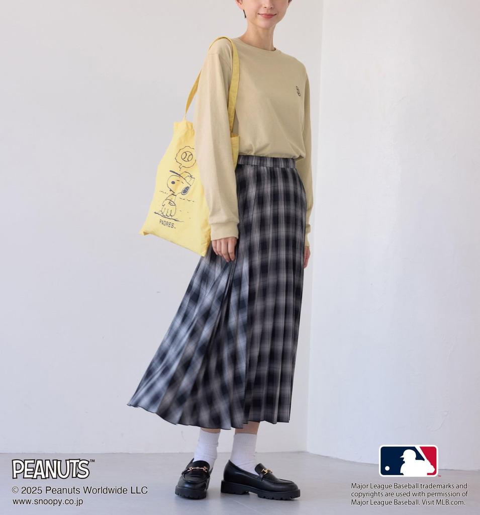 ROPE PICNIC [MLB x PEANUTS] Assorted Long Tee Women's GDM55960 Beige (27) F