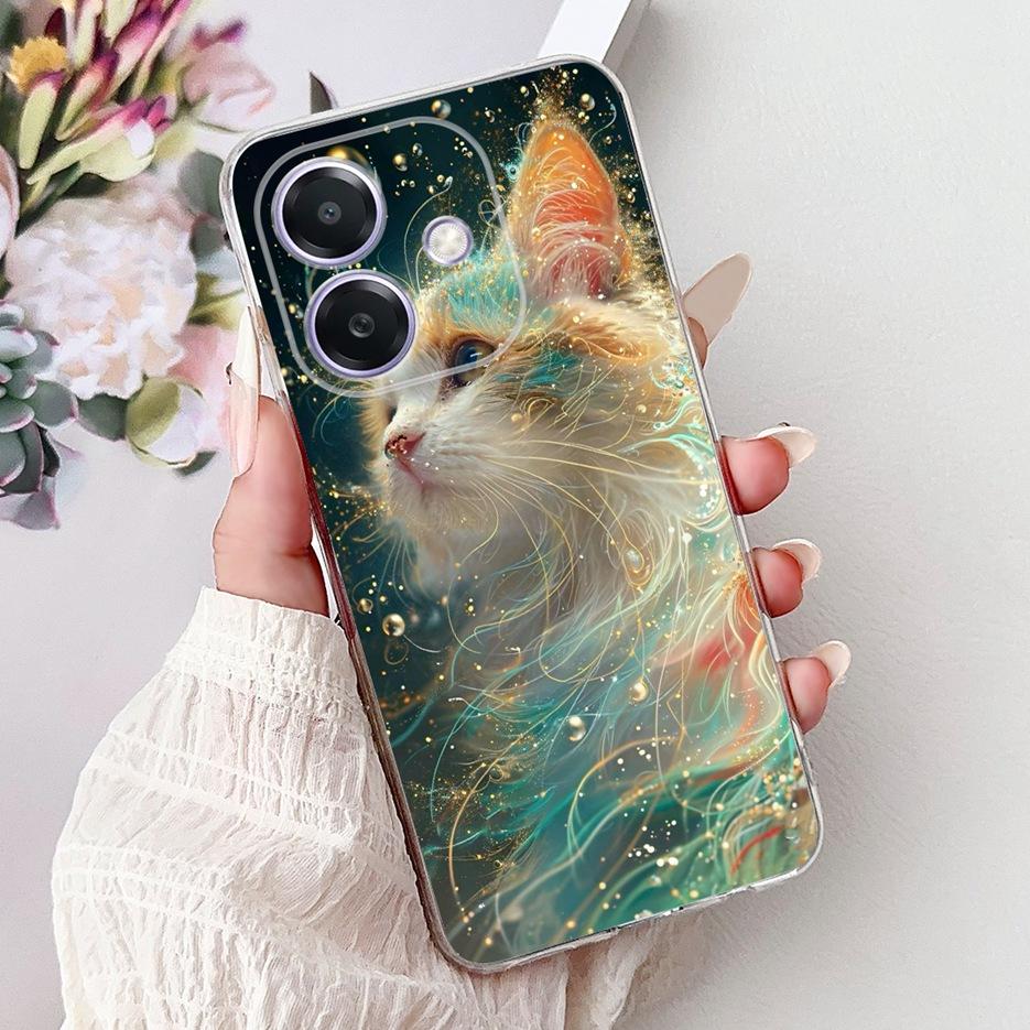 For Oppo A3 A3x 4G Case CPH2641 Luxury Fashion Painted Cover Clear Silicone Phone Case For Oppo A3x OppoA3 OppoA3x 4G Soft Shell