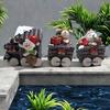 New Santa Claus Gift Decoration Resin Statue Ornament for Christmas Tree