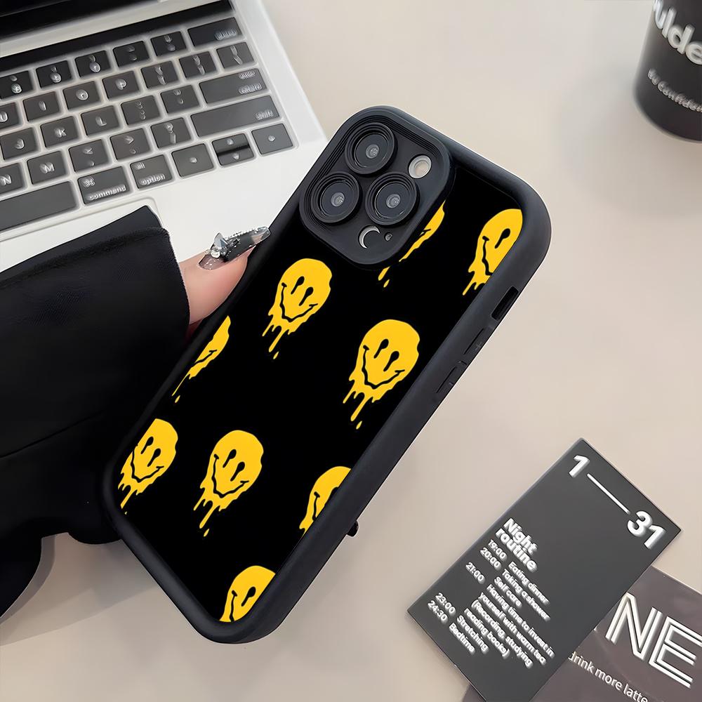 Colorful Danish Smiley Phone Case For IPhone 17 Air 16 E 15 14 Plus 13 12 11 Pro Max Silicone Soft Case