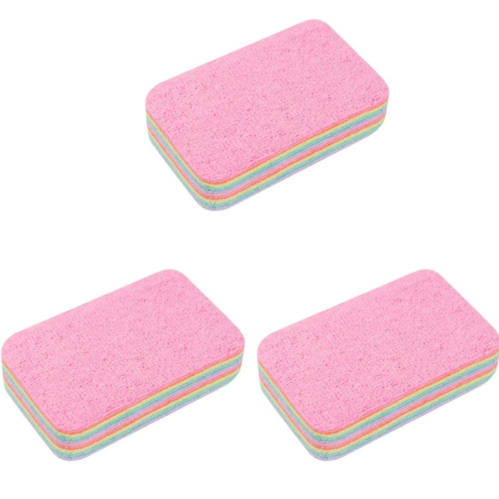 Peelable Layer Cleaning Sponges Non-stick Oil Scouring Pad Microfiber Dish Towels Kitchen Use 4.72x2.76 in