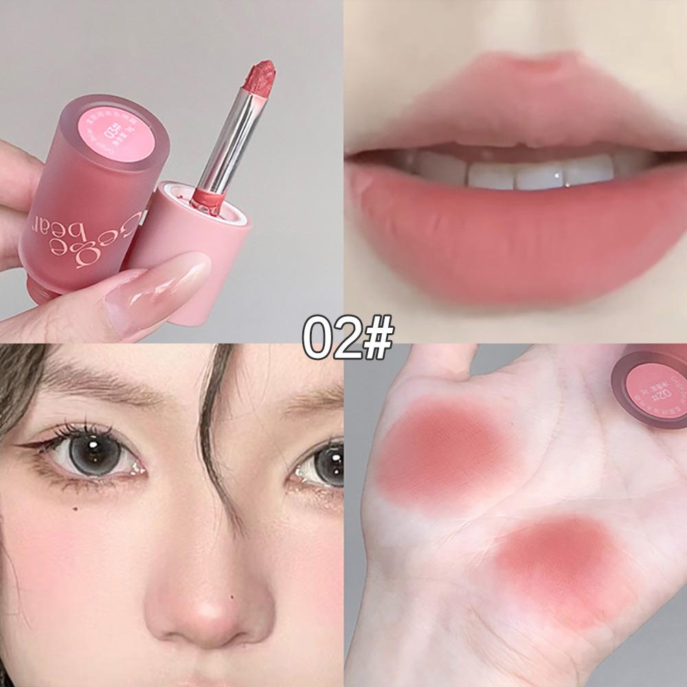 

Gege Bear Smooth Multi-purpose Cream Expansion Color Blush Eye Shadow Not Easy to Fade Nude Matte Velvet Lip Glaze 02#