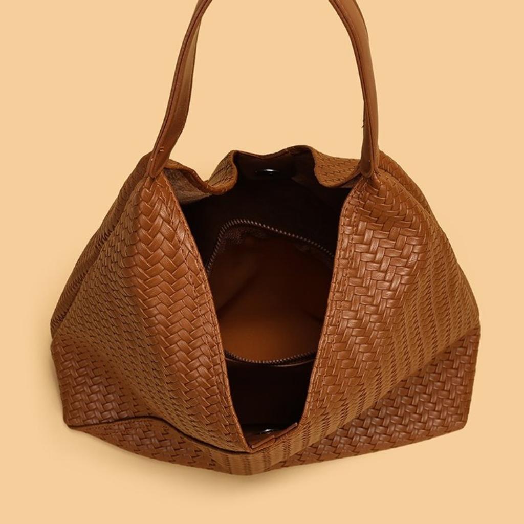 Hobo Bag Women Faux Leather Zipper Inner Pocket Daily Commute