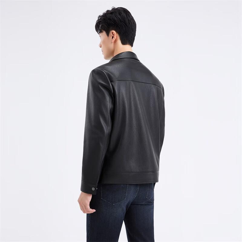 LAIXINGDUO Men's Business Casual Faux Leather Jacket