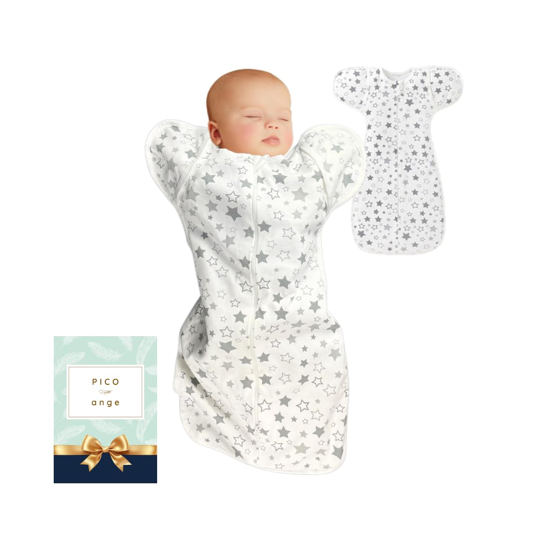 

by a Natural Cotton Angel Comfortable Swaddle for Newborns and Up Zipper for Easy Diaper with Hoshi Size Small Newborn to 3 [PICO ange] [Recommended