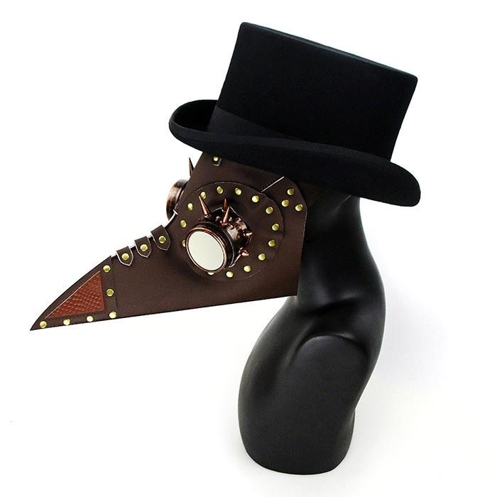 Steampunk PU Leather Rivet Spike Vintage Bird Mask Plague Doctor ...