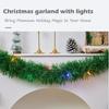 15.4FT Artificial Christmas Garland Lighted Christmas Decoration For Indoor Holiday Door Home Stairs