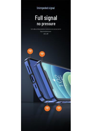 Ultra-Thin Metal Frame Anti-Fall Case for Apple 17 Pro Max & 15 - Aluminum Alloy