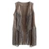 1920s Womens Cowboy Cowgirl Tassel Waistcoat Sleeveless Vest Hippie Jacket Retro Motorcycle Coat-yujia-yujia