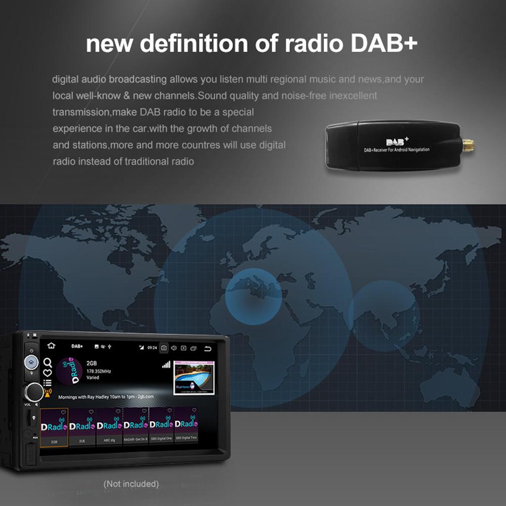 

Приемник DAB + USB-интерфейс Автомобильный цифровой радиоприемник DAB + Адаптер приемника радиоприемника DAB + для Android 5.1 и выше Автомобильный радиоприемник China Mainland