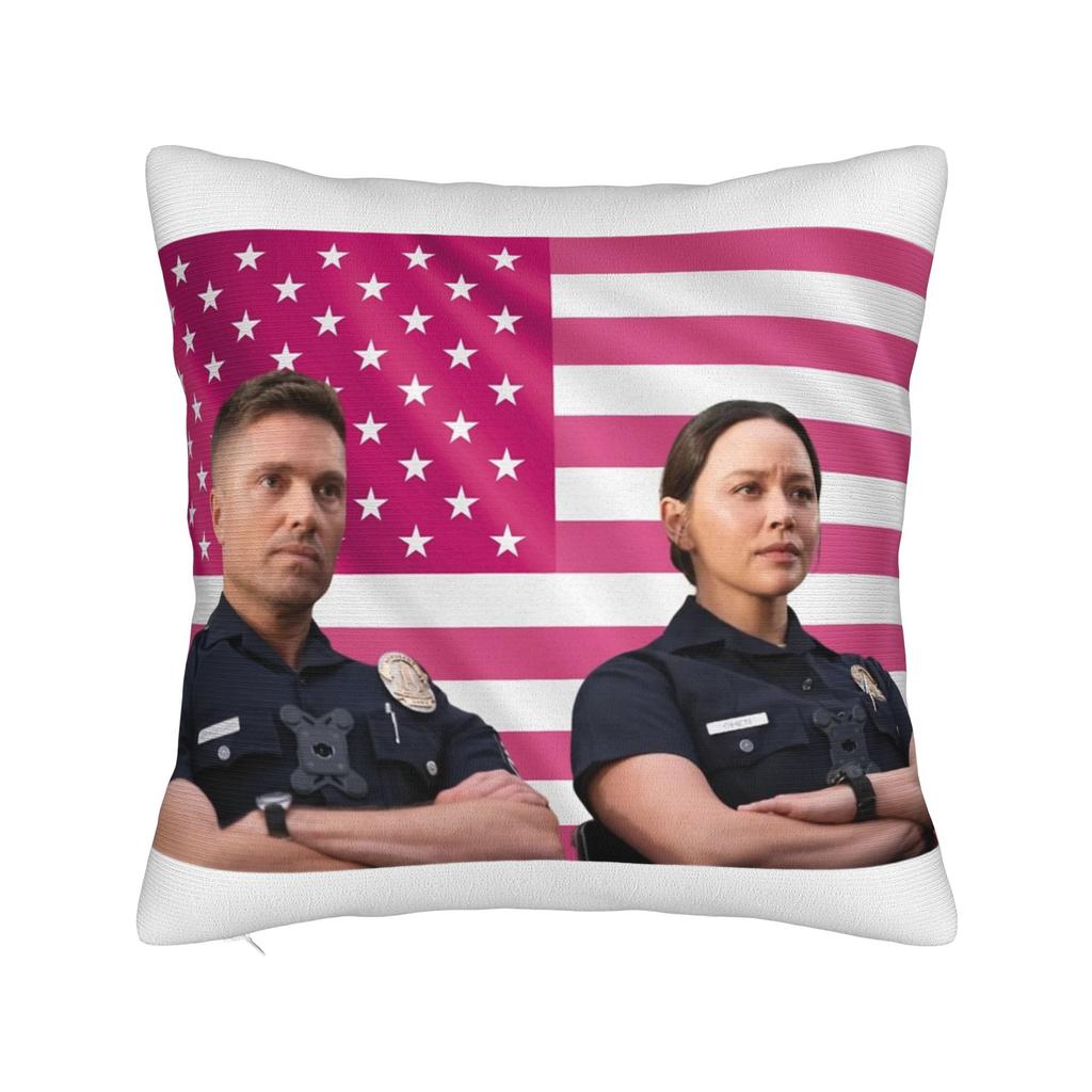 Tim Bradford Eric Winter The Rookie Pink Flag Pillowcase Printed Cushion Cover Decorations Pillow Case Cover Home Square
