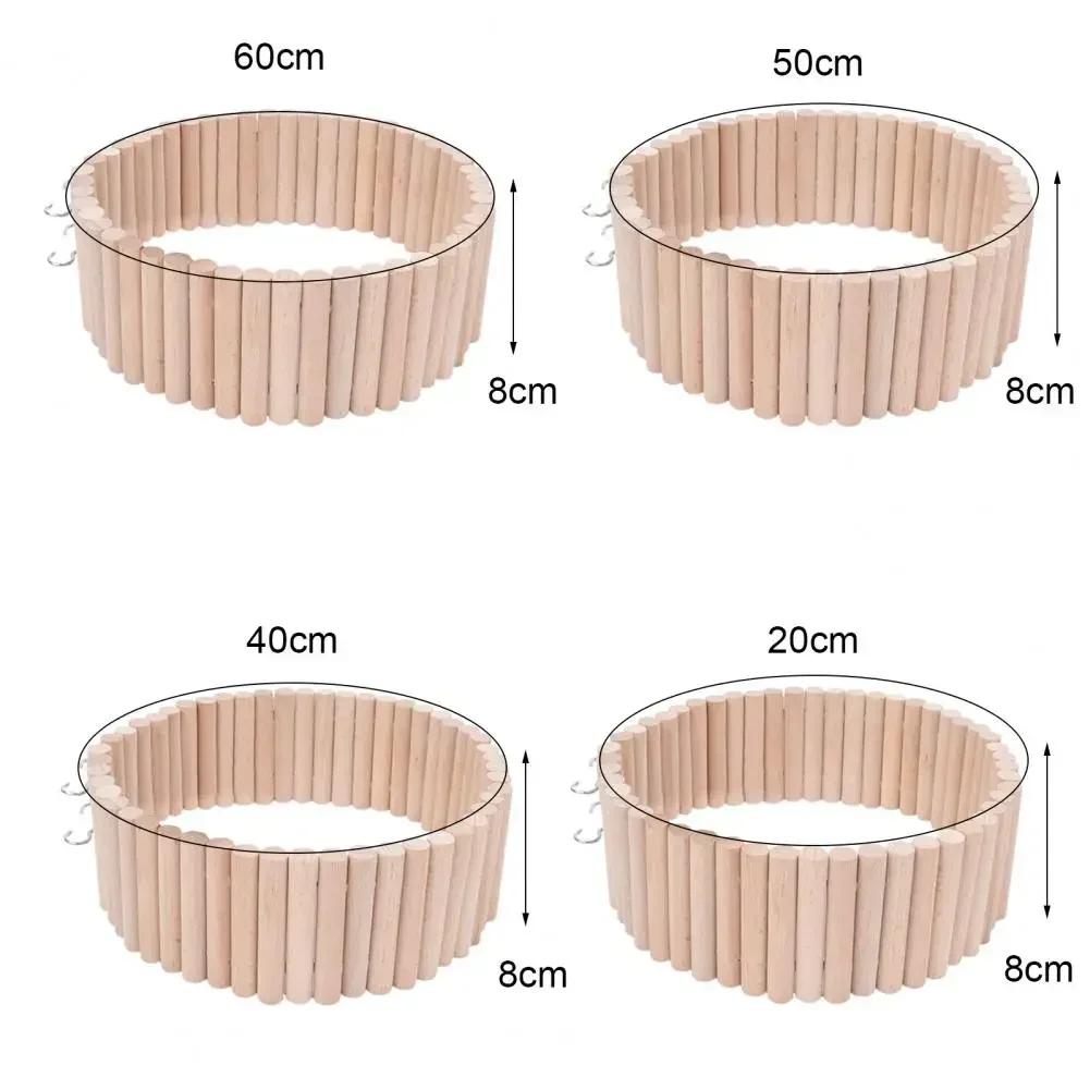 Natural Wood Hamster Parrot Ladder Toy Hamster Climbing Ladder Bridge for Gerbils Pet Bridge Toy Bur-free Bite Resistant