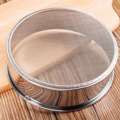 Küchen-Mehlsieb, feinmaschig, professionell, rund, Edelstahl, Mehlsieb, Sieb, ideal zum Backen von Tee in der Küche