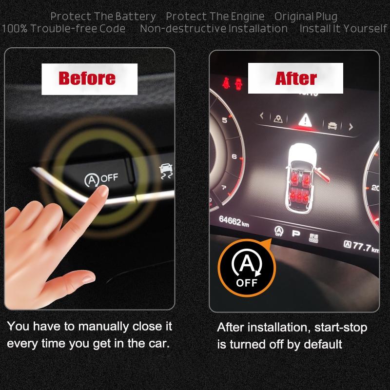 For Hongqi H5/HS5/HS3/HS7/H6 Intelligent Start-stop Closer Engine Automatic Start-stop Disabler Cable Modified Start-stop Off