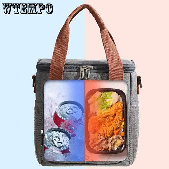 WTEMPO Oběd Tašky Bento Totes Studenti Administrativní pracovníci Velkokapacitní izolační tašky Tlusté chlazené tašky