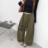 Pure Cotton Wide-leg Pants Women's Autumn New Sa Cool Wind High Waist Drape Straight Loose Overalls Women