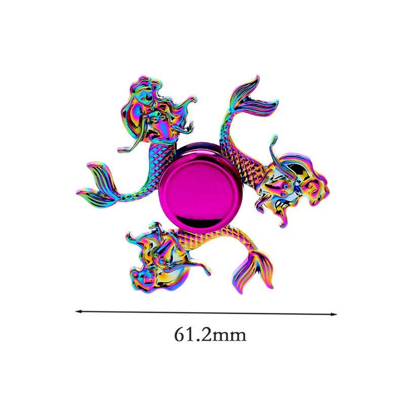 New Colorful Rainbow Alloy Fingertip Gyro Decompression Creativity Finger Spinners Hand Fidget Small Toys