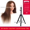 Real Hair Mannequin Head for Hairdressing, Braiding, Updos, and Makeup Practice
