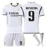 Sesong Real 2324 Madrid Nummer 9 Benzema Barn Voksen Fotballdrakt Sportsklær