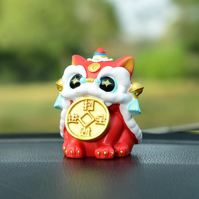 

Creative Lion Car Decor Resin Modern Ornament For Home And Car Interior Red