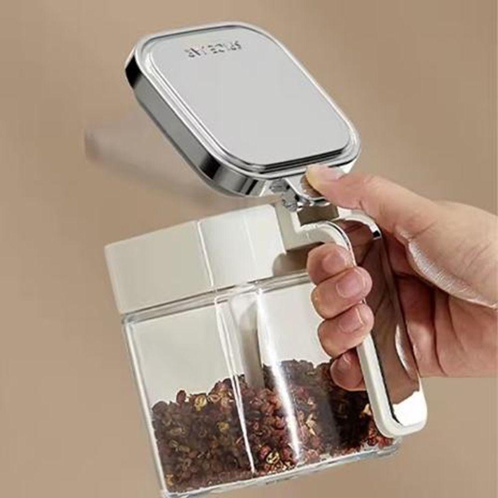 Cutie de Condimente din Sticlă 380ml Etanșă Bol de Zahăr Practic Borcane Condimente Bucătărie