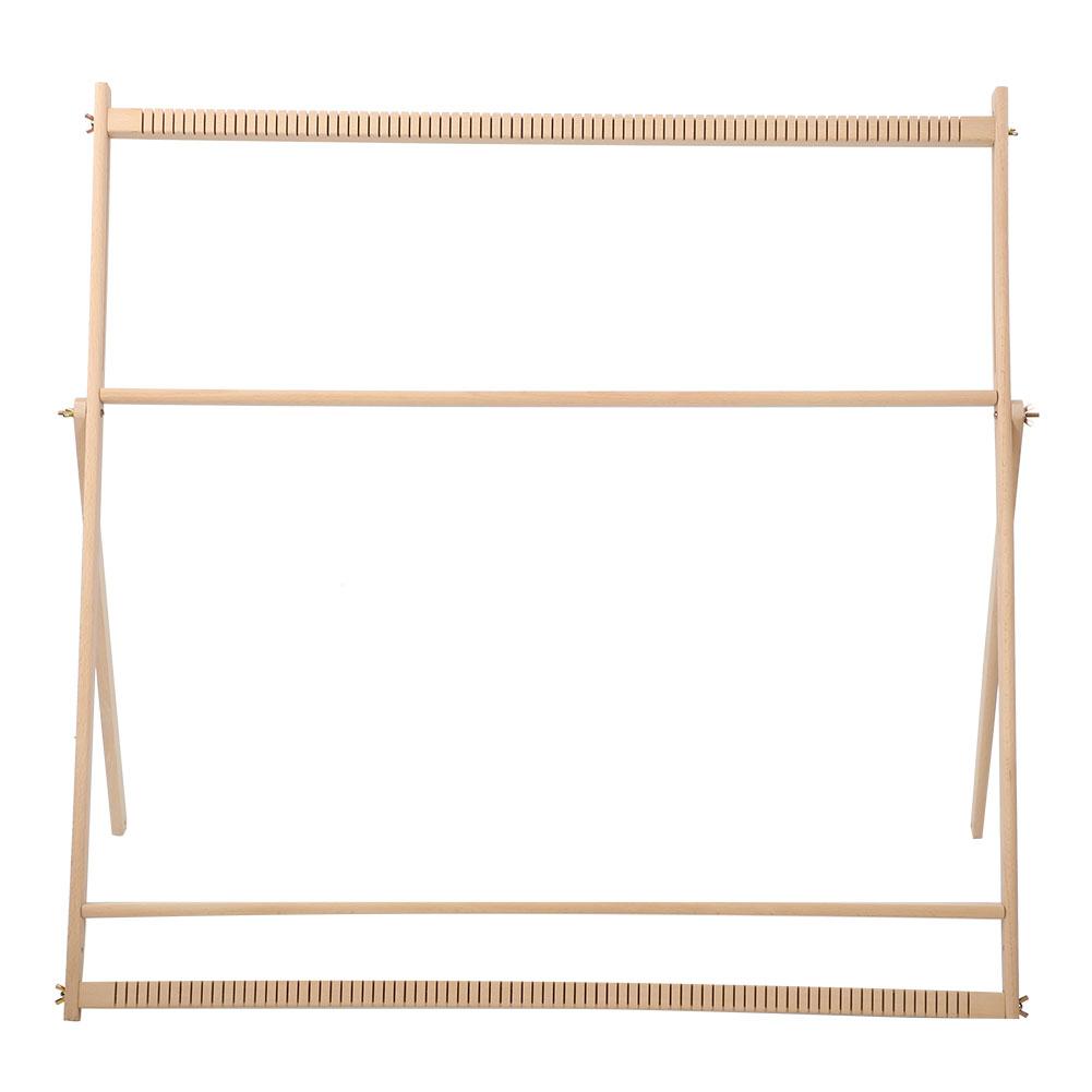 DIY Wooden Hand Weaving Machine Adjustable Bracket Tapestry Wool Knitting Tool