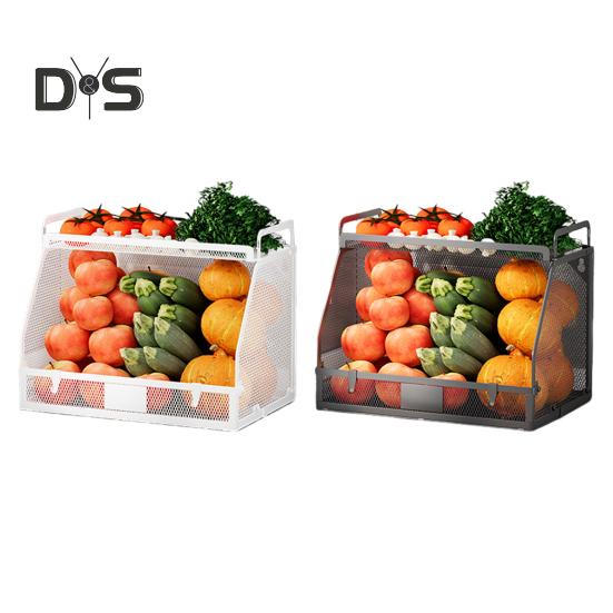 Suport de depozitare pentru coșuri cu fructe de capacitate mare, cu încărcătură puternică, îngroșat, stivuibil, coș cu fructe, legume, organizator de blat
