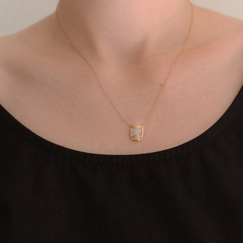 Clemence Jewelry Solid Lace Necklace