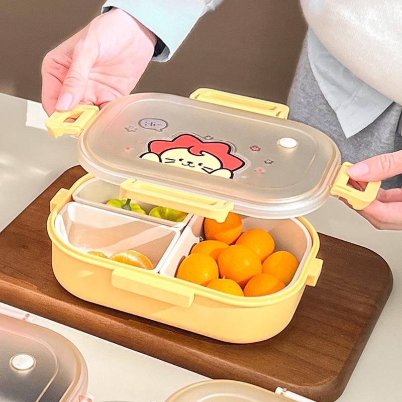 Stackable Bentos Box With Removable Inserts Multi Compartment Food Storage Container For Outdoor Activity