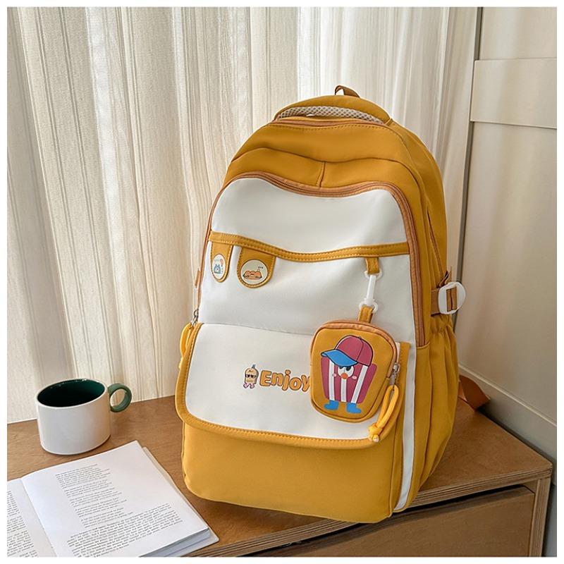 The new schoolbag is high-value, fresh and sweet, candy-colored backpack, lightweight and large-capacity backpack for junior high school students.