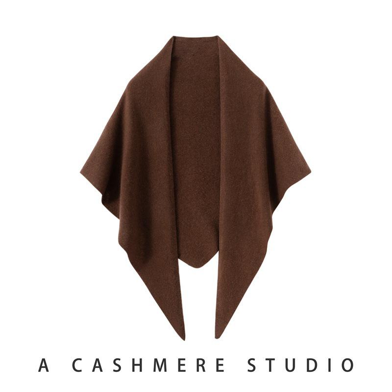 Women s Plus Size Knitted Charcoal Gray Cape Shawl Scarf for Autumn/Winter