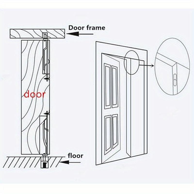 4 Stück Türriegel-Edelstahl Verdeckte Sicherheit Französische Türschlösser mit Beschlägen Metall